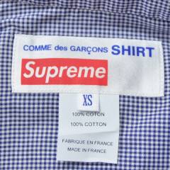 SUPREME シュプリーム × COMME des GARCONS SHIRT コムデギャルソン　袖ロゴ BDシャツ　R2-17337X