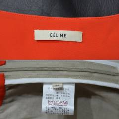 (2019/1/15値下げ)CELINE セリーヌ レザー 切替 ワンピース  R2A-190565