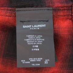SAINT LAURENT PARIS サンローランパリ ウエスタン オンブレ チェック シャツ R2A-193909
