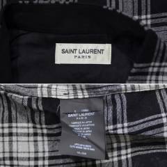 SAINT LAURENT PARIS サンローランパリ ウール チェックシャツ R2-213412
