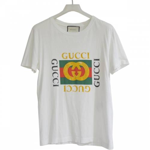 GUCCI グッチ ヴィンテージ ロゴ ダメージ 加工 Tシャツ R2-21445B