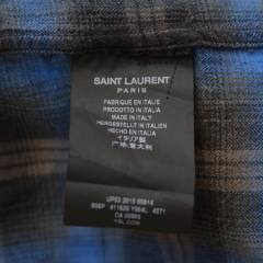 SAINT LAURENT PARIS サンローランパリ シワ加工 チェック シャツ R2A-21520B