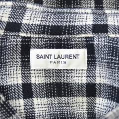 SAINT LAURENT PARIS サンローランパリ ウール チェックシャツ R2A-21522B