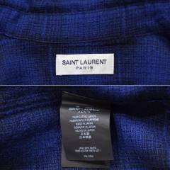 SAINT LAURENT PARIS サンローランパリ ウール チェックシャツ R2-215788