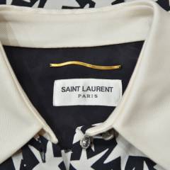 SAINT LAURENT PARIS サンローランパリ 白襟 スター ワンピース R2-220144