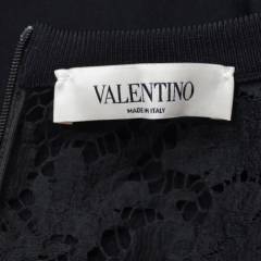 VALENTINO ヴァレンティノ クレープ レース ドレス ワンピース R2A-230517