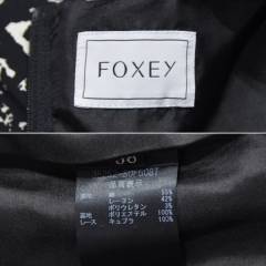 FOXEY フォクシー 35252 3way DRESS 総柄 白襟 ドレス ワンピース R2A-251120