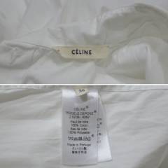 CELINE セリーヌ 裾プリーツ シャツ ワンピース R2-254189