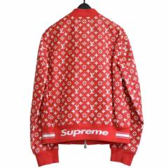 LOUIS VUITTON ルイヴィトン × SUPREME シュプリーム Leather Baseball Jacket スタジャン R2A-286287