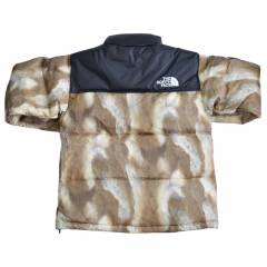 SUPREME シュプリーム × THE NORTH FACE Fur Print Nuptse Jacket ヌプシダウンジャケット　R2-69851