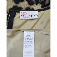 RED VALENTINO レッドヴァレンティノ レース切替レオパードワンピース R2-95547